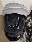 Infant Baby Swing Rocker Seat Gray Black W  Canopy Music Timer Control Panel