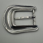 Belt Buckle Flower Design One And A Half Inch Belt Silver Toned Western 