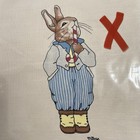 Vntg Beatrix Potter Peter Rabbit Hand Silk-screened Fabric Panels   Nina Shaffer