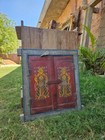 Antique Window Hand-painted Wall Decor -vintage Rustic Cottage Style Decorative
