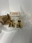 Pair Vintage Solid Brass Candlesticks 3    Tall Candle Holders India Nos New