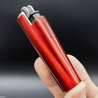 Clipper Lighter Full-size Red Refillable Metal Lighter Regular Flame W  Case 
