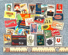 35 Worldwide Matchbox Labels Vintage Mixed Foreign Safety Match Paper Label Lot
