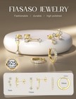 3 Pairs Hypoallergenic Earrings For Women Trendy 14k Gold Plated Stud Hoop Carti