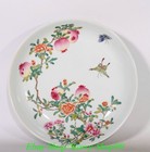 Yongzheng Enamel Color Porcelain Gilt Pomegranate Butterfly Tray Dish Plate Pair