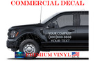 Custom Truck Door Signs Set Of 2 Company Name Phone Dot Number Oracal