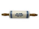 Western Stoneware Advertising Rolling Pin Davy   Company Grocer Evart Michigan