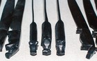 Vintage African Hand Carved Ebony Wood Letter Openers Set Of 12 - Lot 7  hippos 