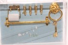 Dollhouse Miniature Bathroom  Accessories Set Gold Plated Brass Germany H1 12 Mi