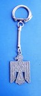 Vintage Silver Tone Native American Southwestern Thunderbird Keychain