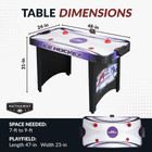 Hat Trick 4-ft Air Hockey Table For Game Room - With Led Scoring  High-output Bl