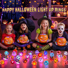 100pcs Halloween Treats Light Up Led Rings  Non Candy Halloween Trick Or Treats