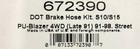 Russell 672390 Stainless Brake Hose Kit 1991-99 Chevy S-10 Pick Up Blazer 4 Wd