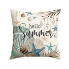 Ocean Starfish Sea Shell Throw Pillow Cover  18 X 18 18  X 18   pack Of 1 