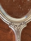 Sterling Silver Art Nouveau Beveled Hand Mirror Repousse Floral
