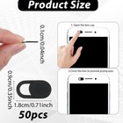 Lxuejie 50 Pcs Webcam Cover Slide  0 023 Inch Ultra-thin Universal Laptop    