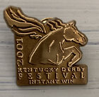 2001 Gold Kentucky Derby Festival Instant Win Pin Excellent