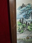 Vintage Framed Oriental Silk Picture - Waterstaining