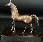 Vintage Brass Horse Figurine Mounted On Base