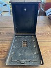 Antique Ornate Black Cast Iron Stud Front Hinged Lockable Wall Mounted Mailbox