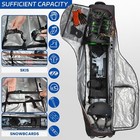 Padded Ski Bag With Wheels For Air Travel  Double Rolling Snowboard Bag Heavy   