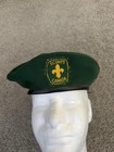 Vintage Boy Scouts Of Canada Hat Beret Fitted Mens Large Green Uniform 70s
