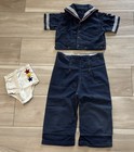 Vintage Child  Toddler Navy Sailor Uniform Outfit Costume Suit Handmade