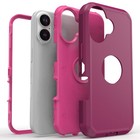 For Iphone 16 Case Heavy Duty Shockproof Hybrid Rugged Cover   Belt Clip Holster