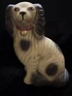Rare antq english King Charles Cavalier Hand-painted Dog Doorstop Heavywt Lovely