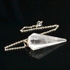 40-45 Mm Long Natural Quartz Crystal 6 Facet Dowsing Pendulum Healing Reiki 