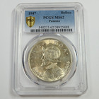 1947 Pcgs Ms62 - Panama - Silver Balboa Coin  53848a