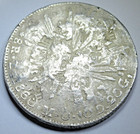 1860 Chopmarks Mexico Silver 8 Reales Cap And Ray Libertad Dollar 1800s 8r Coin