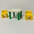 Little Tikes Vtg Dollhouse Furniture Kitchen Table   Chairs Vintage