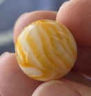 5 8  Old Christensen Agate Swirl Marble W  Butterscotch Flames 