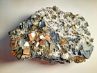Pyrite And Quartz Crystals On Sphalerite Huaron Peru