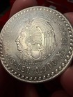 1948 Mo Mexico 5 Pesos Cuauhtemoc Bu 90  Silver Coin 30g Uncirculated