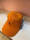 New Polo Ralph Lauren Baseball Cap Orange Classic And Black Pony