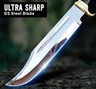 18  Hand Forged Hunting Crocodile Dundee High Polish Survival Bowie Knife sheath