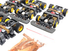 Tyco Tcr 5 Wide Yellow  Wheels Chassis Complete  With Extra Shoes super Deal  