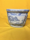 Vintage Chinese Blue   White Rectangular Porcelain Bonsai Planter 9 5   x7 5   