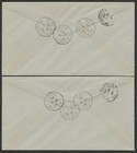 1936 Pair Ile A La Crosse - La Loche Flights Registered  3615a d  223 Mountie