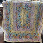 New Handmade Quilted Baby Toddler Blanket Quilt 28x38 Cotton   Flannel Feeling