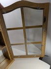 Vintage Wooden 3 Shelf Mirrored Display Curio Miniatures Cabinet Oak  20  X 15 