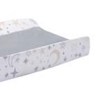 Lambs   Ivy Goodnight Moon White gray Changing Pad Cover - Moons stars