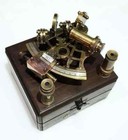 Brass Nautical 5 Inches Sextant With Wooden Box Marine Antique Vintage Maritime