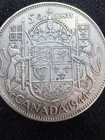 1944 Canada 50 Cent Silver Coin Featuring George Vi Circulated High Grade         