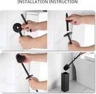 Toilet Brush And Holder Set Matte Black Freestanding