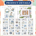 Chinoiserie Bunny Rub-on Transfers For Crafts - 16 Pcs Home Decor Decals