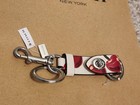 Coach Mini Pink Leather Key Ring Bag Charm Photo Holder Keychain