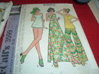 2 Vtg Lot 70s Hippie Mccall s 2682 Sz 9 10 Uc   3599 Sz10 Cut Sew Pattern  lk3